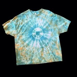 Haus of Hendo Hand Dyed Tie-Dye T-Shirt - Blue and Orange